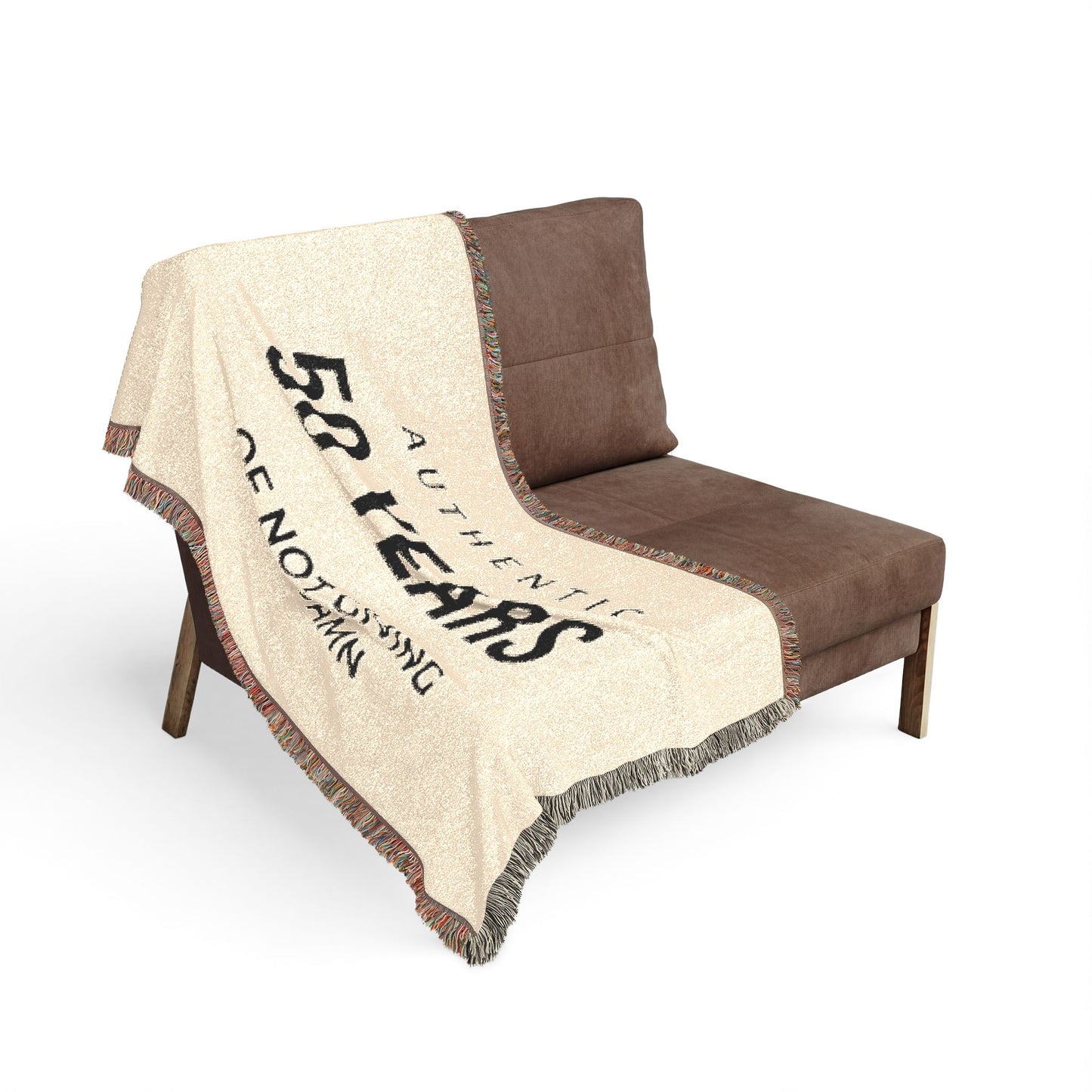 50 Years of Not Giving a Damn Woven Blanket — Funny 50th Birthday Throw