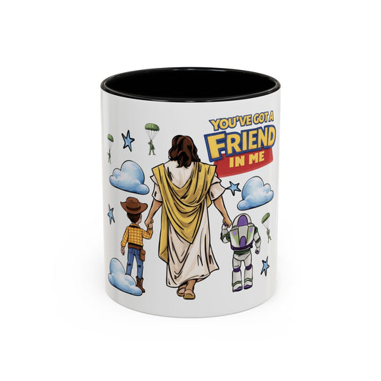 Christian "You've Got a Friend in Me" Coffee Mug — Jesus with Toy Friends (11/15oz)